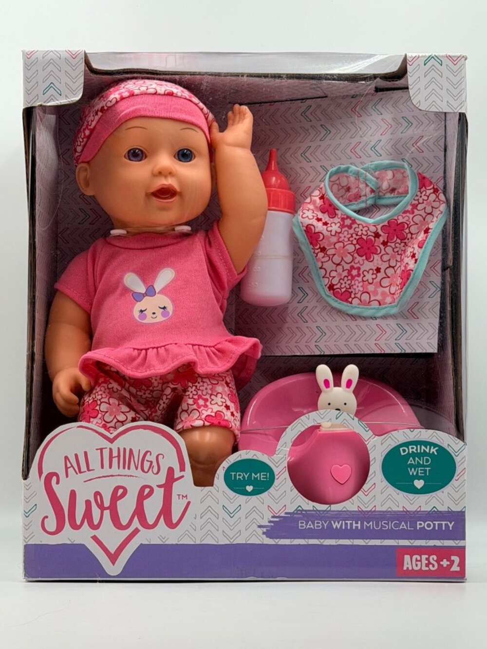 Baby Doll with Musical Potty Drink & Wet Feature Toy Accessories Set - Picture 2 of 8
